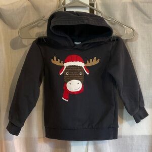 Carter's Black Hoodie with Moose Design